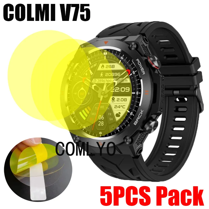 5PCS For COLMI V75 Screen Protector Smart Watch Ultra Thin