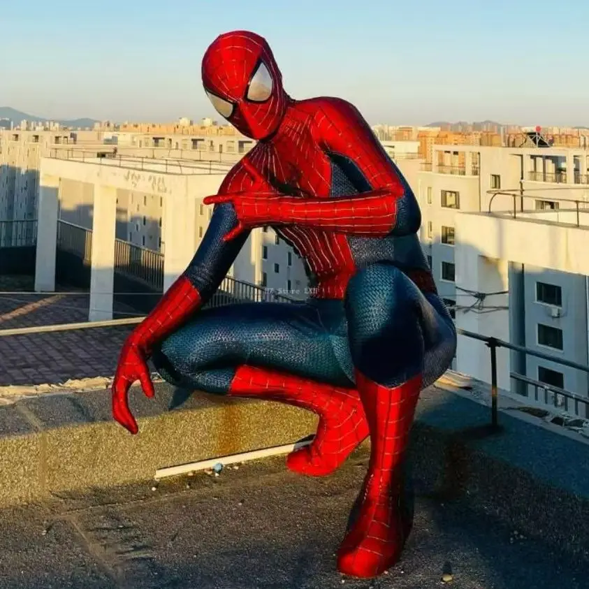 マーベル-マスク付きスパイダーマンジャンプスーツ,1:1, 3D 
