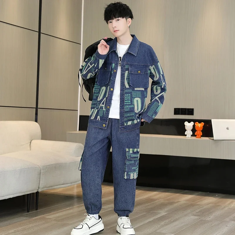 

Autumn Men Tracksuit Casual Joggers Sportswear Jackets Pants 2 Piece Sets Hip Hop Running Streetwear Sports Suit