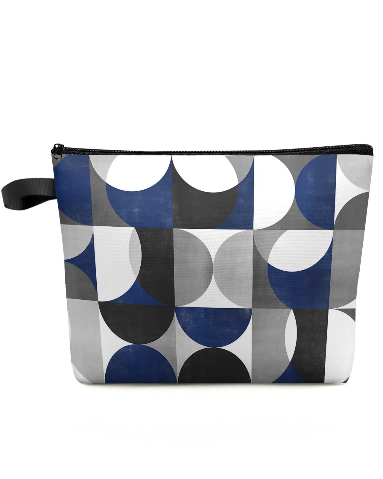 

Скандинавская Ретро средневековая Геометрическая абстрактная синяя сумка для макияжа, женская сумка, предметы первой необходимости, фотокарандаш