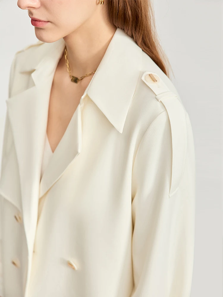 AMII Minimalist Army Wind Trench Coat For Women 2023 New