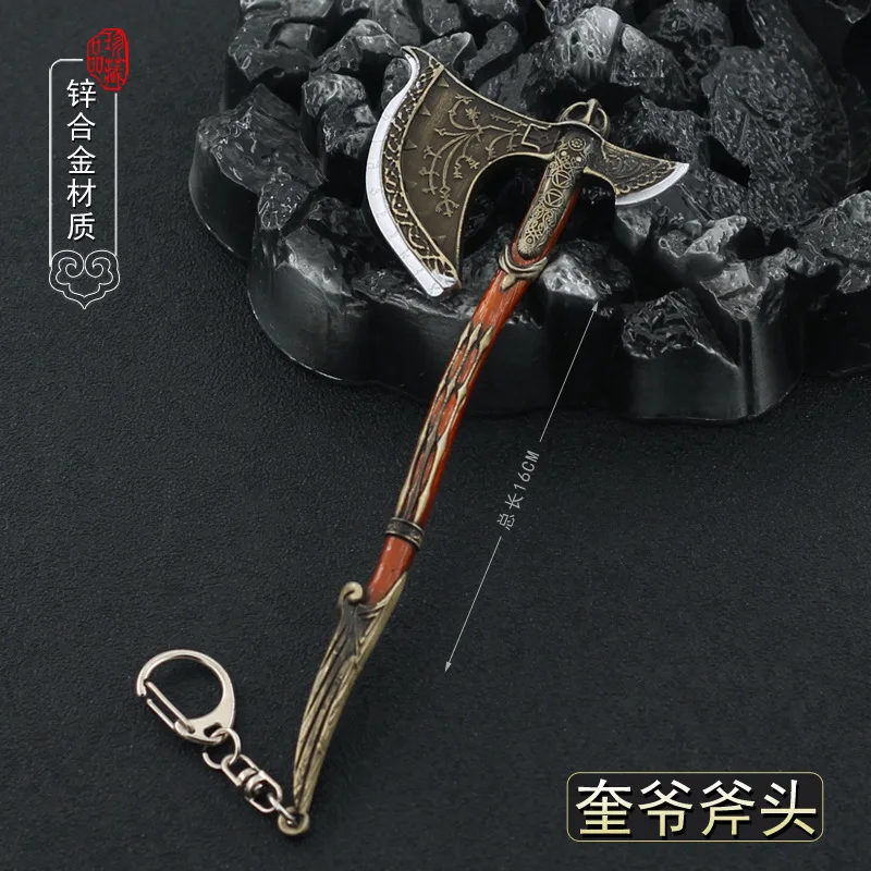 16cm Axe of Leviathan Kratos God Of War Metal PSP Game Peripheral Weapons Model Ornament Doll Toys Equipment Accessories Collect