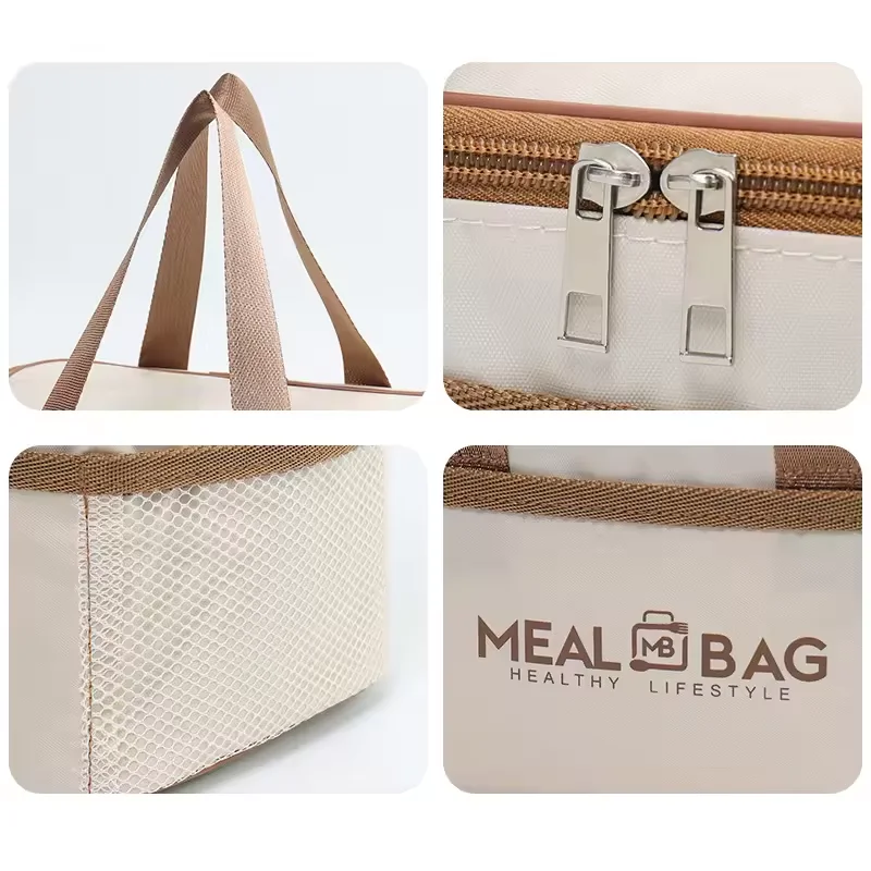 Insulated Bento Lunch Handbag with Aluminum Foil Lining