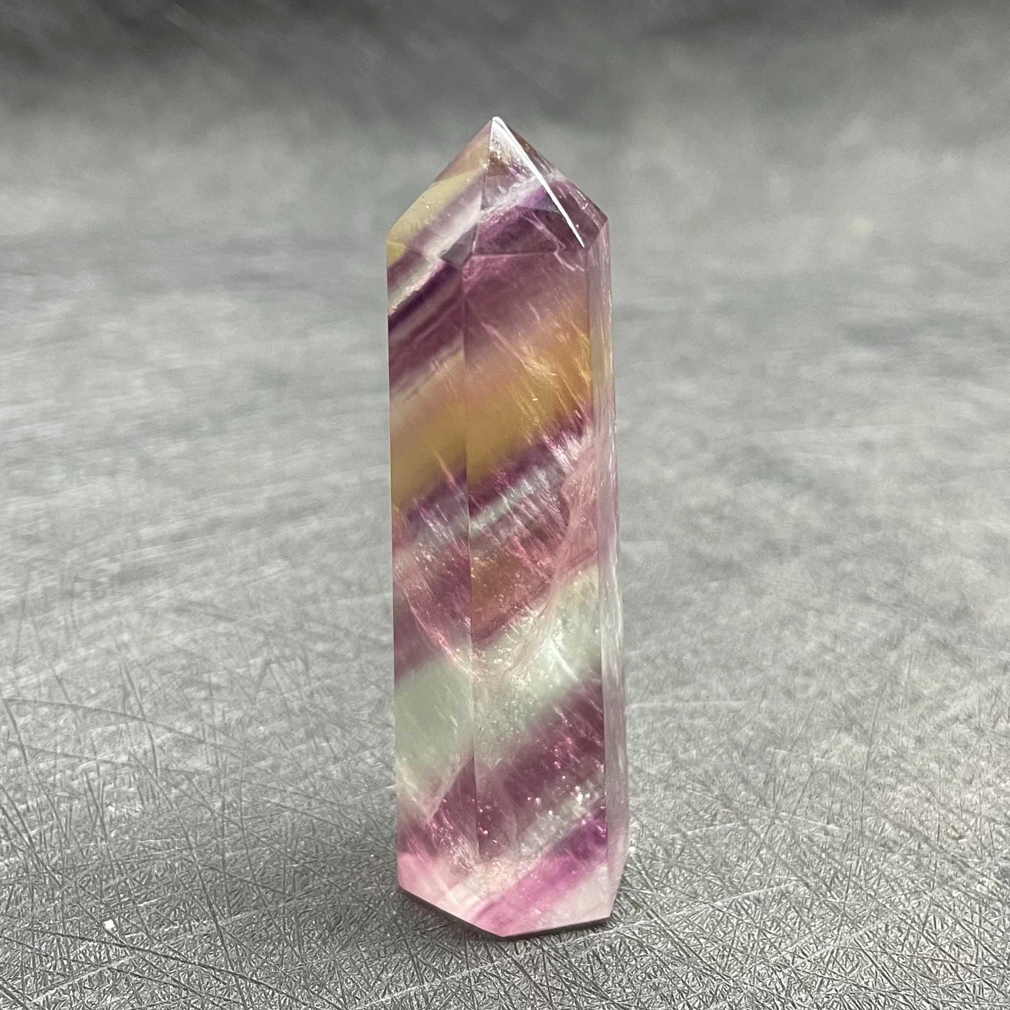 Natural Stone Fluorite Tower Polished Quartz Crystal Wand Point Reiki Healing Gift Room Colorful Decor Obelisk 2