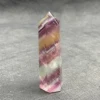 Natural Stone Fluorite Tower Polished Quartz Crystal Wand Point Reiki Healing Gift Room Colorful Decor Obelisk 2