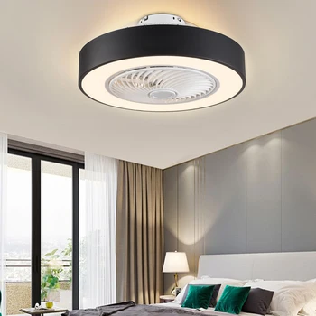 Ceiling Fan with Light Remote Control LED Sealing Fan Chandelier Silent Dimmable Home Decor Fandelier Indoor for Living Room 4