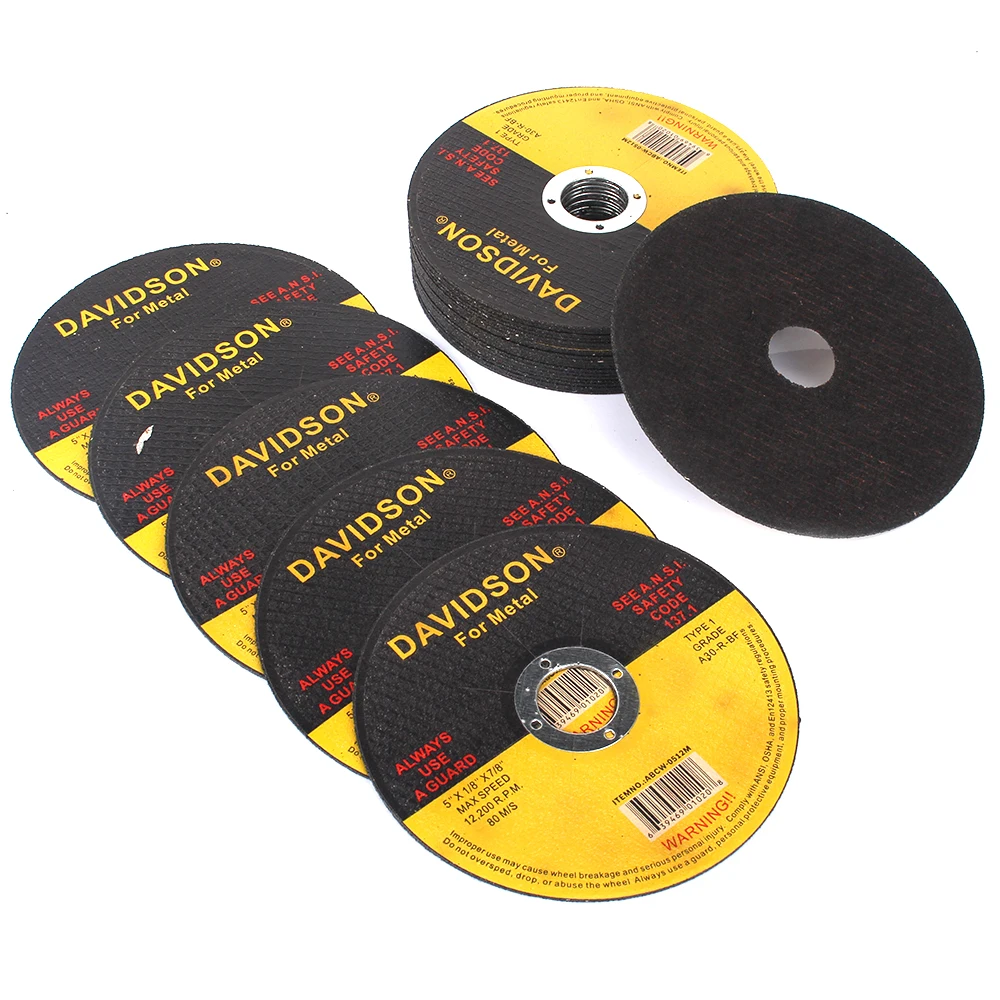 25PCS Metal Cutting Disc 5 Inch Grinder Disc Resin Cutting Off Saw Blade for Angle Grinder Metal Stainless Steel Iron Cutting 2 25pcs m2 5 m3 m4 m5 m6 m8 m10 m12 m14 m16 m18 m20 304 a2 70 stainless steel flat hex hexagon thin nut jam nut din439 gb6172