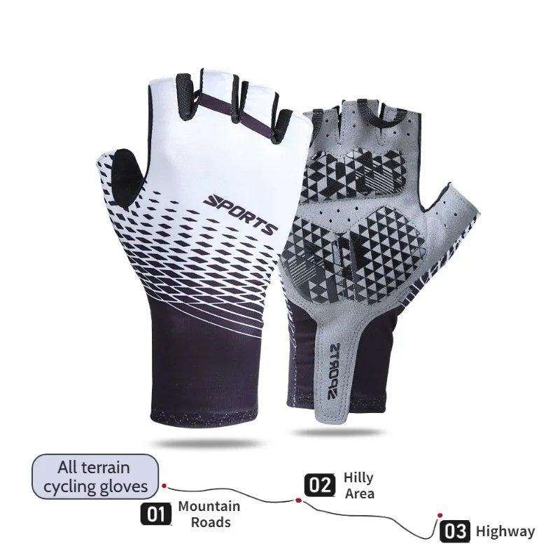 Cycling Gloves Half Full Fingers Bicycle Fingerless Summer MTB Cycl Glove Men Woman for Spotrs Gym Fitness Fishing Bike Training