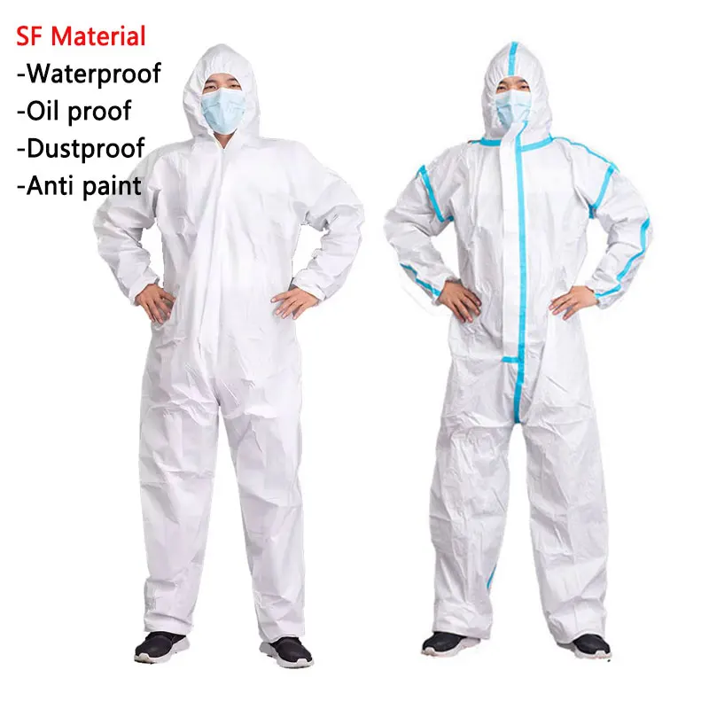 Work Coverall Suit Disposable Breathable Dustproof Water Oil Resistant Work Safety Overall Anti Dust Spary Painting Decorating Labour