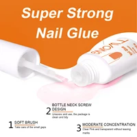 Super Strong Nail Glue For Press On False Nail Tips, Acrylic Fake Nails,Long-lasting Adhesion, Rhinestone Glue With Fast Drying 2