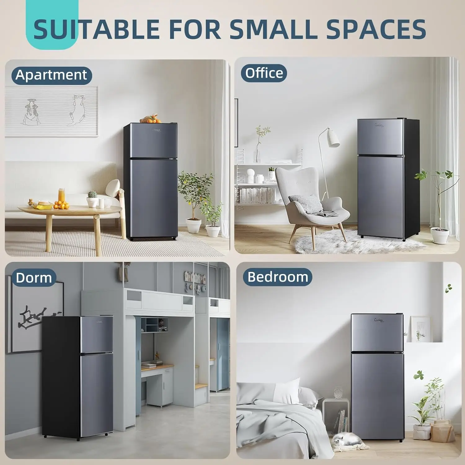 4.2 Cu.Ft Small Refrigerator with Freezer, Mini Fridge Double Door,Energy-Efficient, Large Capacity, Ideal for Office, Dorm 5 4.2 Cu.Ft Small Refrigerator with Freezer, Mini Fridge Double Door,Energy-Efficient, Large Capacity, Ideal for Office, Dorm 5