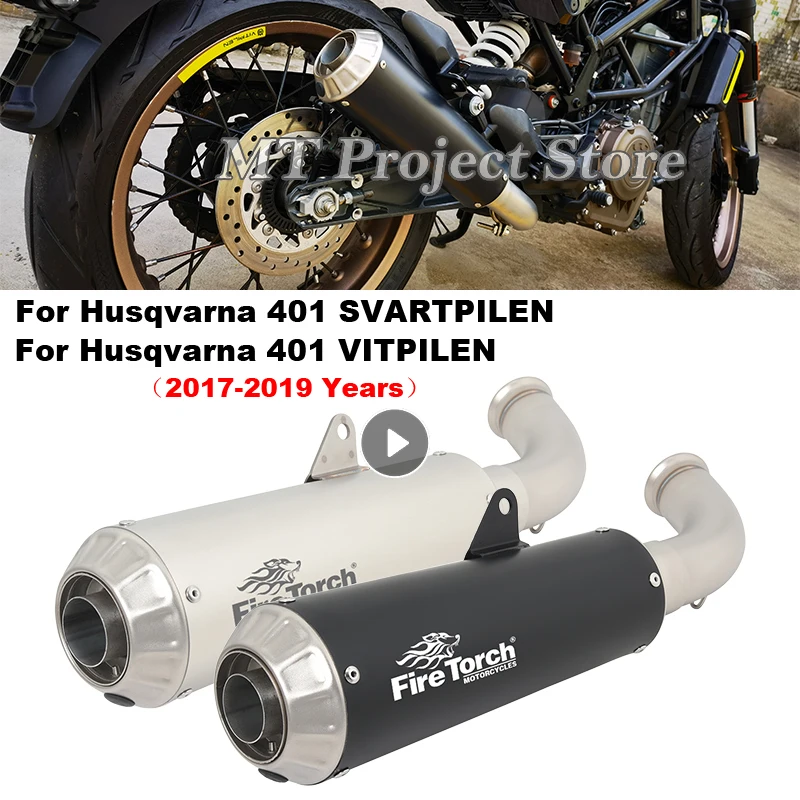 Per Husqvarna 401 Svartpilen 401 Vitpilen 401 2017 - 2019 Sistema Di Scarico Moto Modificato Mid Link Pipe Moto Muffle Db Killer