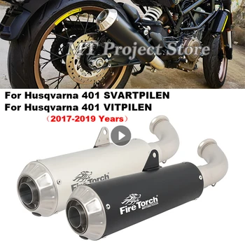 For Husqvarna 401 SVARTPILEN 401 VITPILEN 401 2017 - 2019 Motorcycle Exhaust System Modified Mid Link Pipe Moto Muffle DB Killer