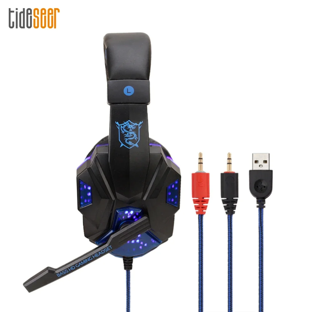 

200 шт. игровая гарнитура, проводные Игровые наушники с басами, стерео звуковые наушники с микрофоном для компьютера, PS4, Xbox, ПК, геймера