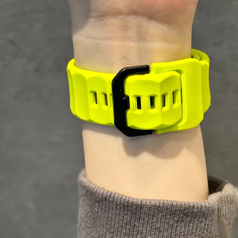 Silicone Strap For Apple Watch Band 46mm 44mm 45mm 42mm Sport Wrist Bracelet iWatch Series 8 7 SE 5 6 9 Ultra 2 49mm Wrist Belt