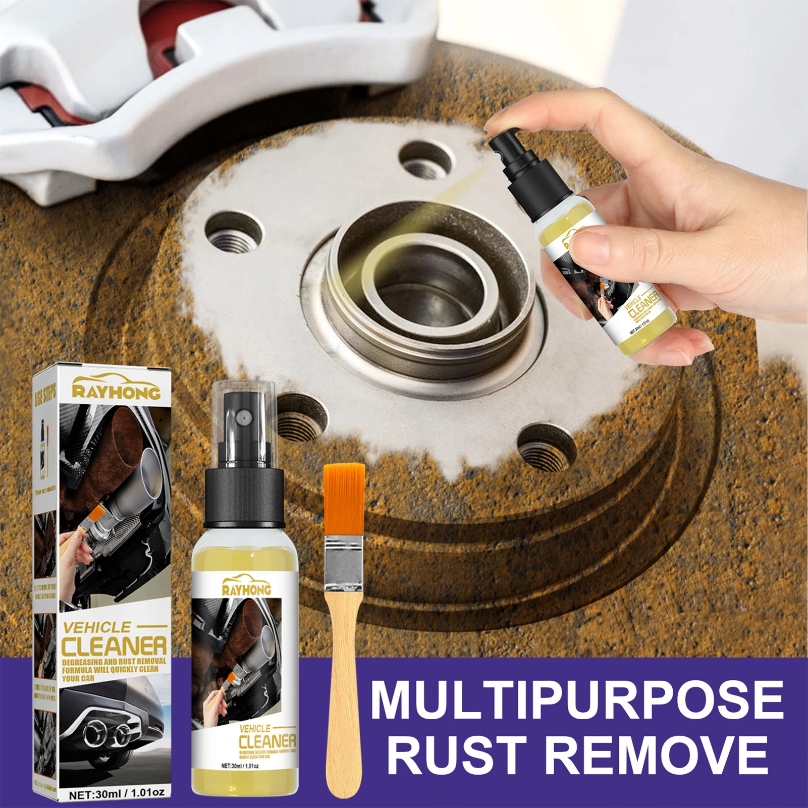 Iron Remover Car Detailing Apply Over Rust Paint Spray For Stopping  Preventing Rust From Spreading UV Resistant Stop Rust Car - AliExpress