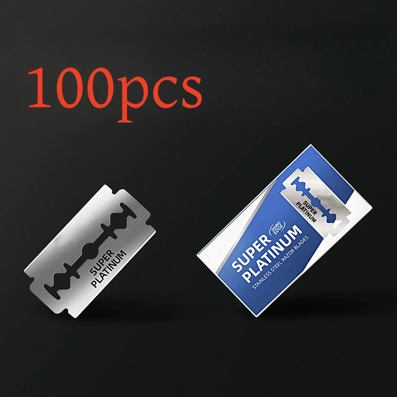 100PCS Stainless Steel Durable Double Edge Safety Razor Blades