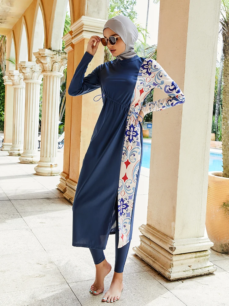 Burkini Muslim Swimwear 2023 Swimming Suit For Women Modest Swimsuit Islamic Clothing Sets Fashion Long Dress