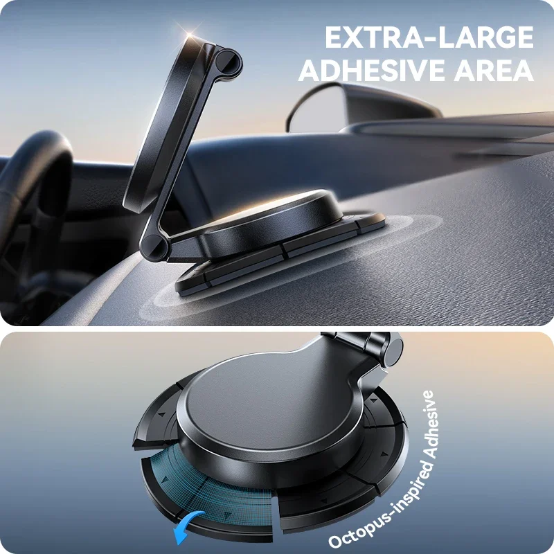 Phone Holder Joyroom 15W Wireless Charging Magnetic Car Phone Holder N55 Strong Magnet Phone Mount 360&deg;Rotation Foldable Holder 4.7-7&lsquo;&lsquo;