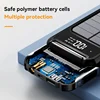 Large Capacity Solar Power Bank 4 in 1 Built in Cable Fastcharge  Mobile Power Battery LED Light iPhone Samsung Xiaomi 3