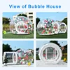 Free shipping 3m Outdoor Rental Camping Clear Transparent Inflatable Crystal Bubble Tent Inflatable Bubble Dome Tent With Tunnel 2