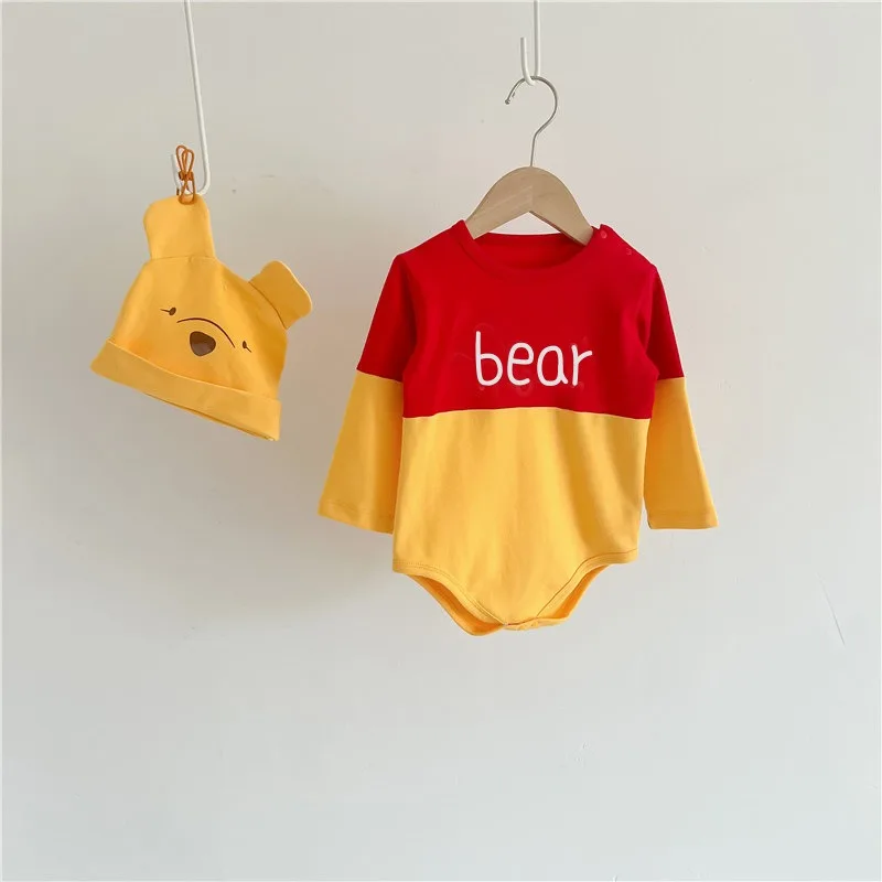 Winnie The Pooh Disney Bear Baby Bodysuit Newborn Long Sleeve Romper Toddler Boys Girls Jumpsuit Clothes K3529 6