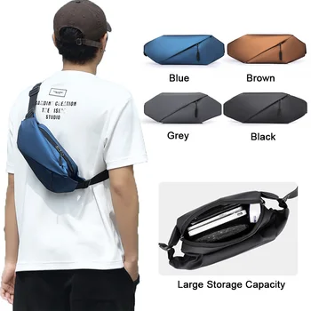 Borsa a tracolla da uomo nuova Moda semplice borsa da petto da uomo multifunzione di grande capacità Modelli di design Borsa a tracolla da uomo