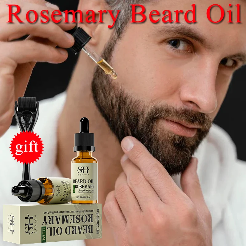Metal Folding Beard Comb Beard Growth Essential Oilrosemary Facial Hair Growth Liquid Man Modifier Styling Toolproduct