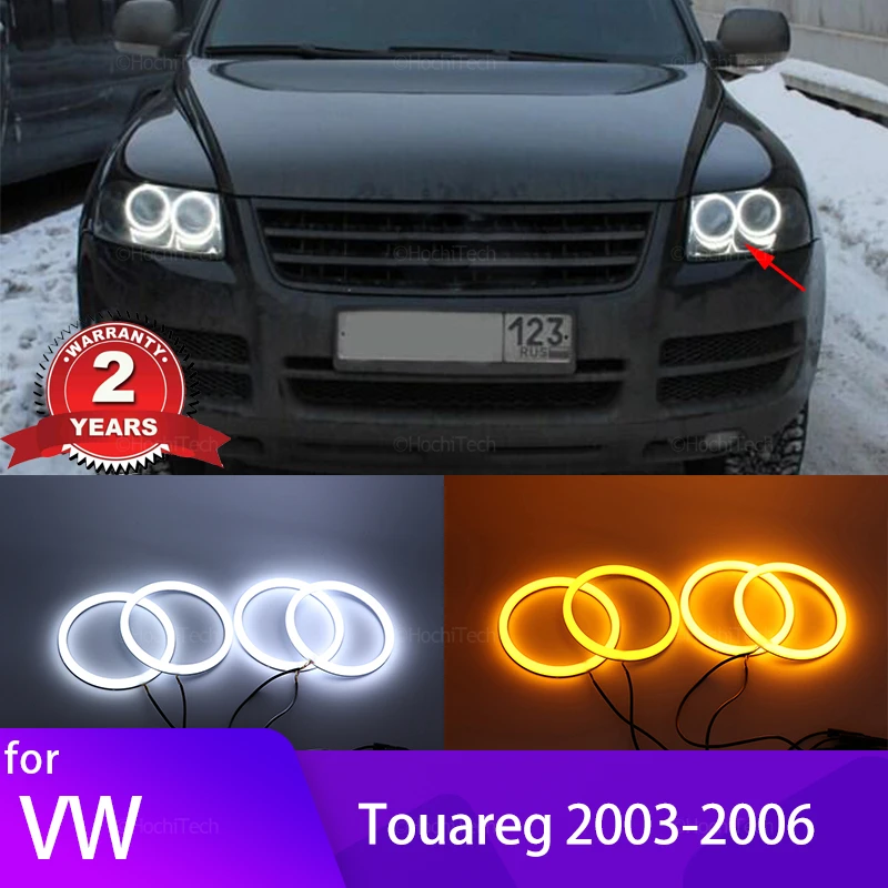Switchback Cotton Light Halo Rings Drl Led Angel Eyes Kit Per Volkswagen Vw Touareg 2003-2006 Car-Styling Car Headlight Retrofit