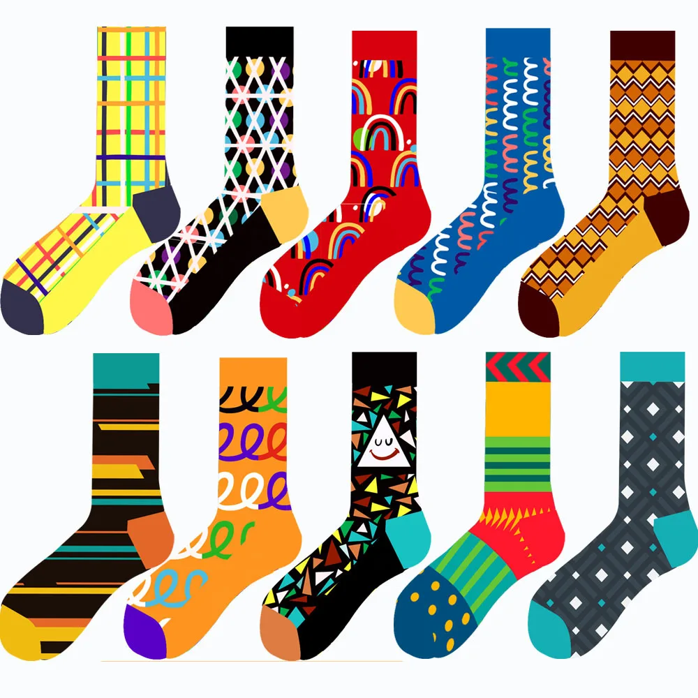 Streetwear Oversized Cartoon & Fruit Design Cotton Socks