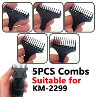 Kemei Hair Trimmer Limit Comb Universal Black Guards Hairdresser Hair Cutting Guide for KM-1931 KM-2299 1 2 3 4 5mm 1
