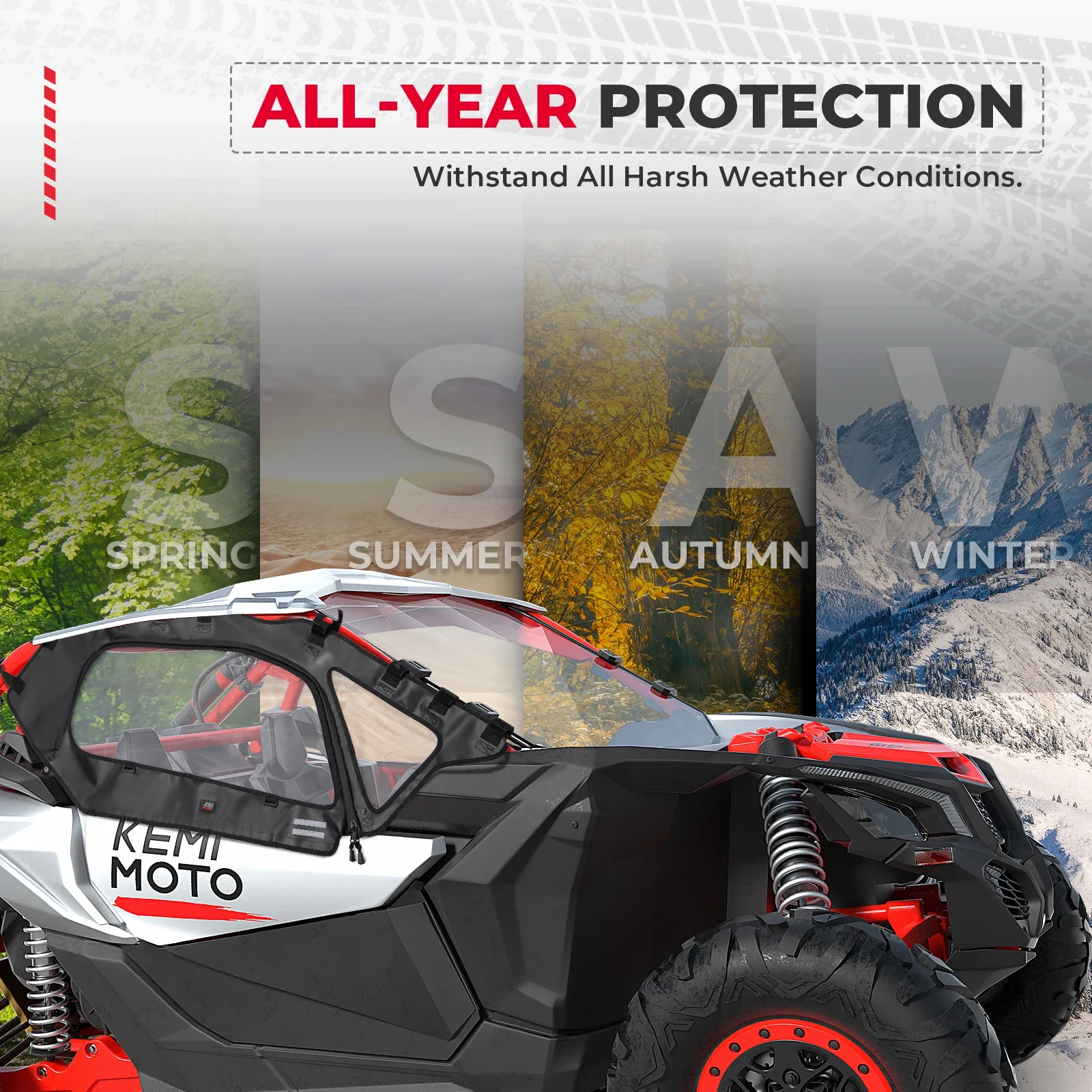 KEMIMOTO UTV 소프트 어퍼 문짝 세트 키트, 캔암 매버릭 X3 R RR 900 HO 4x4 XRC XMR XRS DS RS 터보 DPS 2017-2024 2 인용