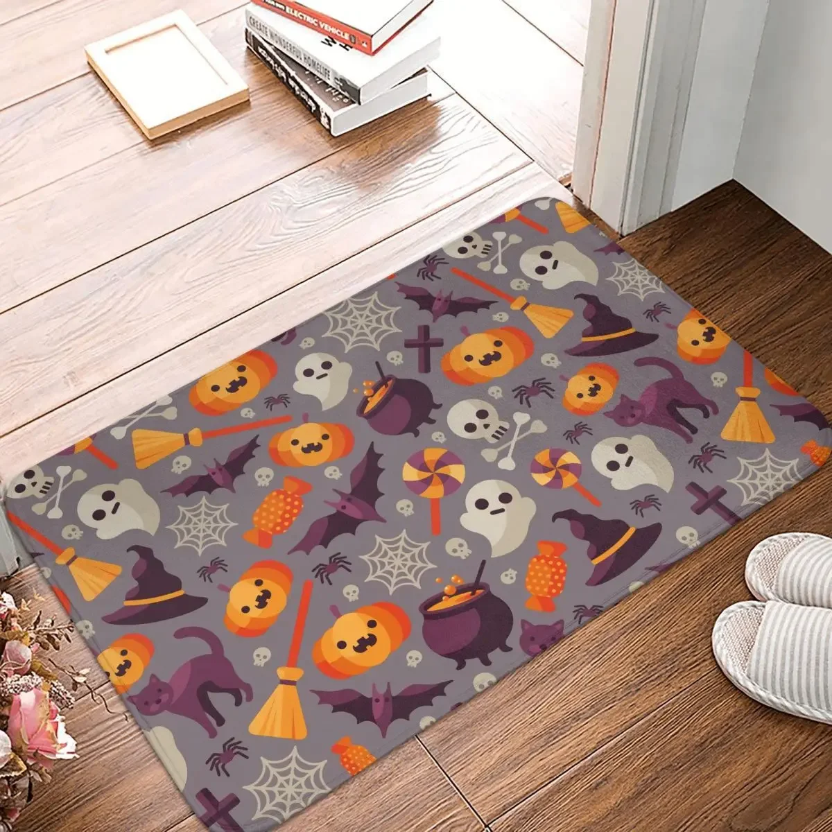 

Bedroom Mat Happy Halloween Trick Or Treat Rug Home Doormat Kitchen Carpet Decor