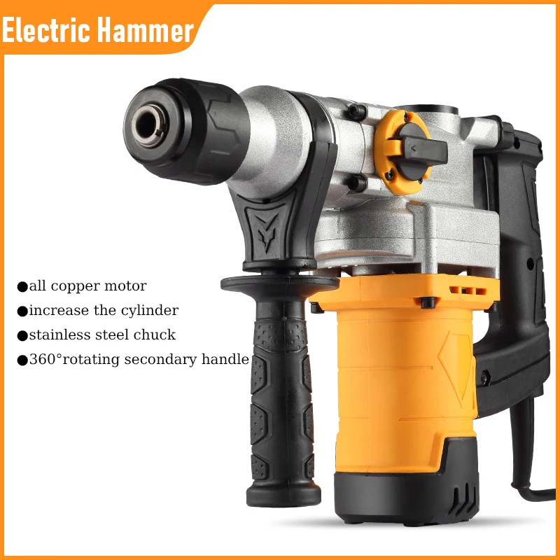 2000W 2200W Multifunctional Electric Hammer Industrial Impact Drill Hammer Electric Pick Rechargeable Hammer Power Tool 3