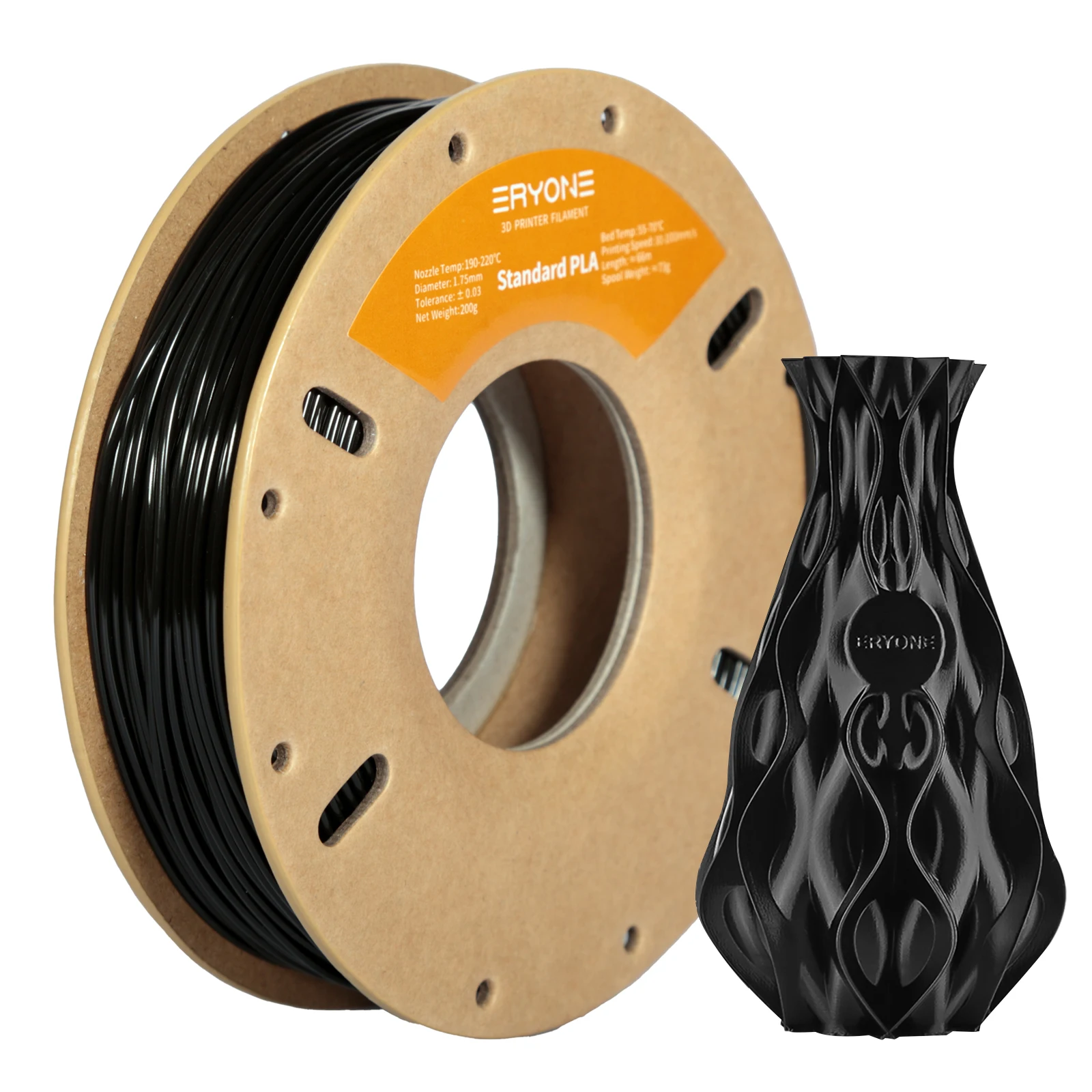 3D Printer Filaments ERYONE 200G Standard PLA &plusmn;0.03mm 1.75mm Low Shrinkage Consumable