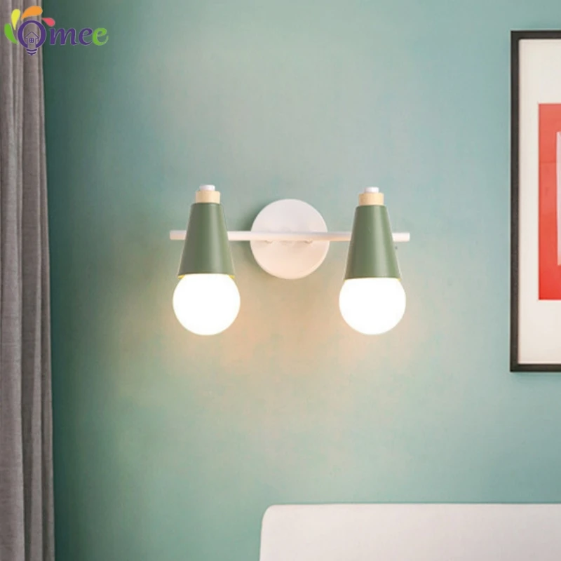 Modern Wall Light Fixture Pink Green Blue Led Wall Lamp 3heads Picture Light Aluminum Bathroom Mirror Light E27 Vanity wall lamp