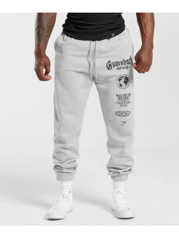 Men's Sports and Leisure Loose Version of Fitness Wool Pants Fall and Winter Fashion Fitness Streetwear Men Pants