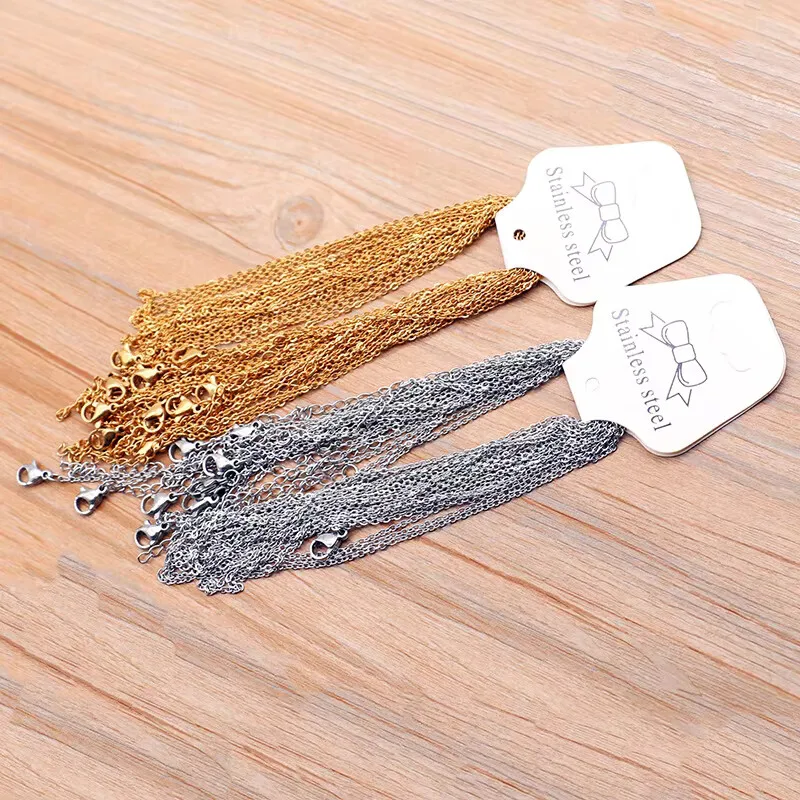 Gold stainless steel link chain example 3