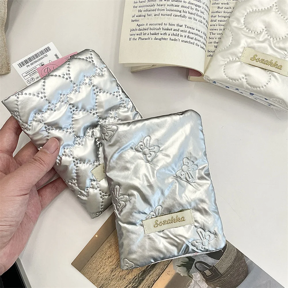 Korean Style Bow Passport Holder - Cute Ins Travel Document Organizer with Card Slots, Ticket Pocket (11.5x14cm)