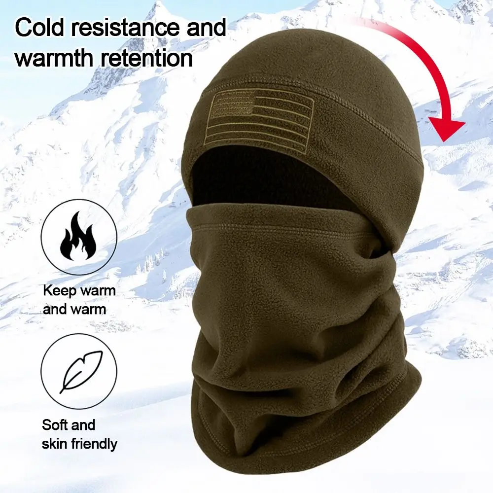 Winter Warm Men's Coral Fleece Cap Scarf Neck Wool Face Mask Fashion Unisex Sports Hat Women Scarf