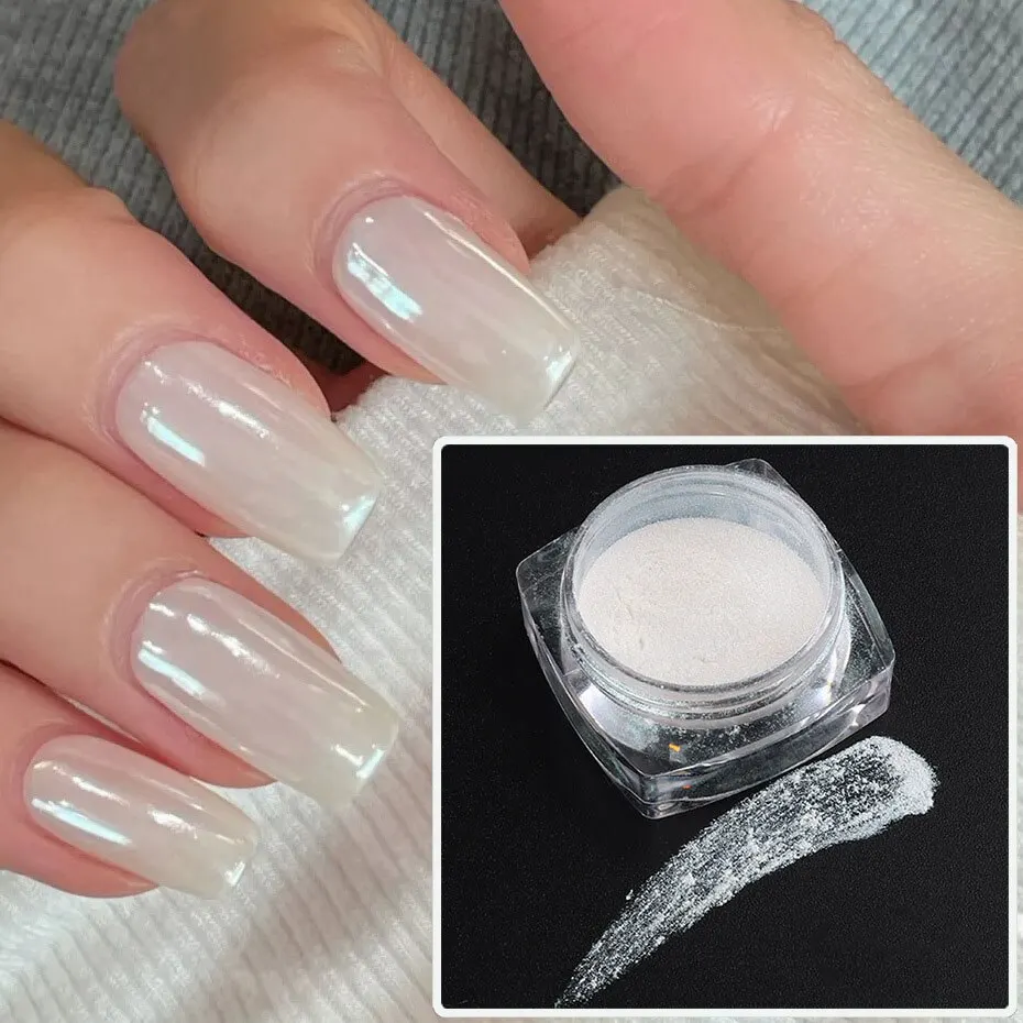 Nail Art Diamond Shell Pink Translucent Auroral Moonlight Glitter Shell Magic Color Glitter Nail Art Decoration