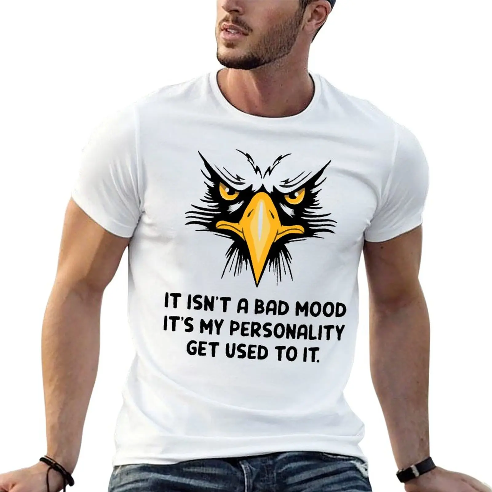 Bad Mood Eagle Attitude Essential T-Shirt Fresh Move Tees Casual Graphic Home Nerd Taglia Usa