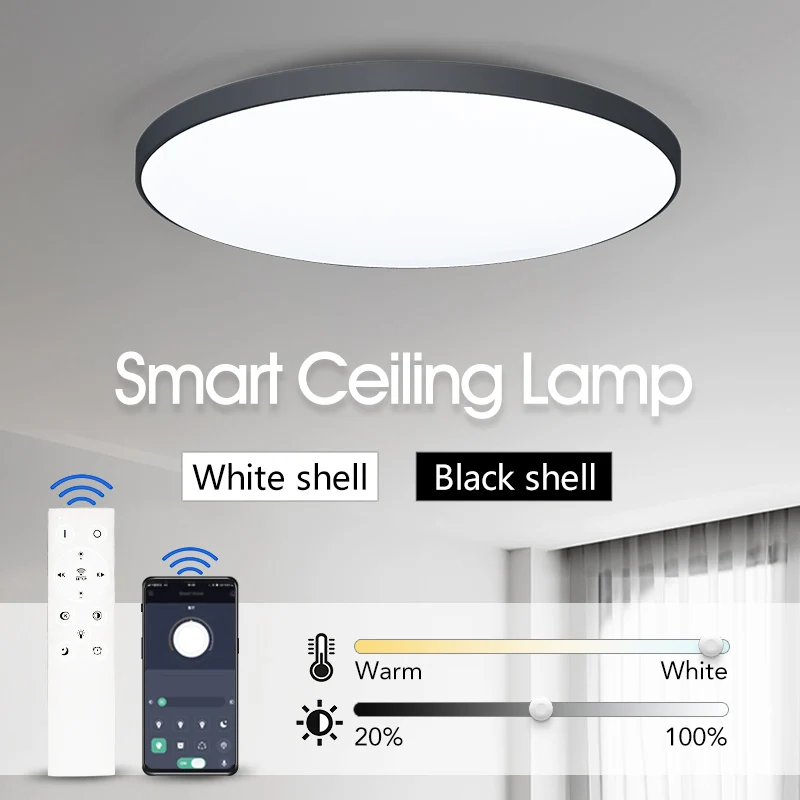 MARPOU Led Ceiling lamp Smart modern ceiling lamps for living room 36W 50W 80W APP Dimmable Remote control led Lights for room