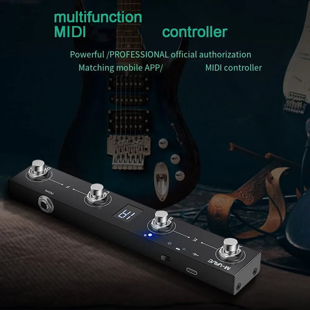 

M-VAVE Chocolate MIDI Controller Portable 2.5 Hours Of Charging DC 5V Chocolate Kits Rechargeable 4Buttons Pedal Parts