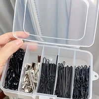 Clear 5/6-grid Portable Plastic Hair Clips Jewelry Storage Box  Accessories Organizer Household Travel Supplies With Dust Proof 1