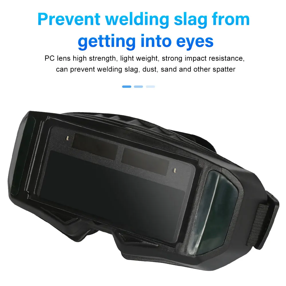 Automatic Dimming And Strong Light Protection Panoramic Welding Glasses Goggles for Arc Welding Cutting Grinding Light Change welding glasses