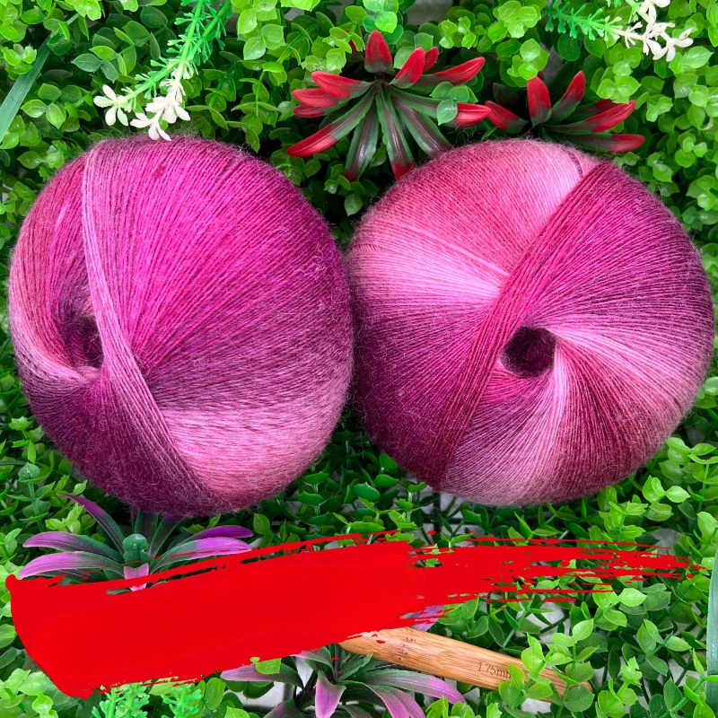 200g Dyed Australian Wool Yarn 1600m,100% Wool Magic Ball Lace Thread Knitting Yarn,DIY Woven Scarf Rainbow Shawl Crochet Thread 6
