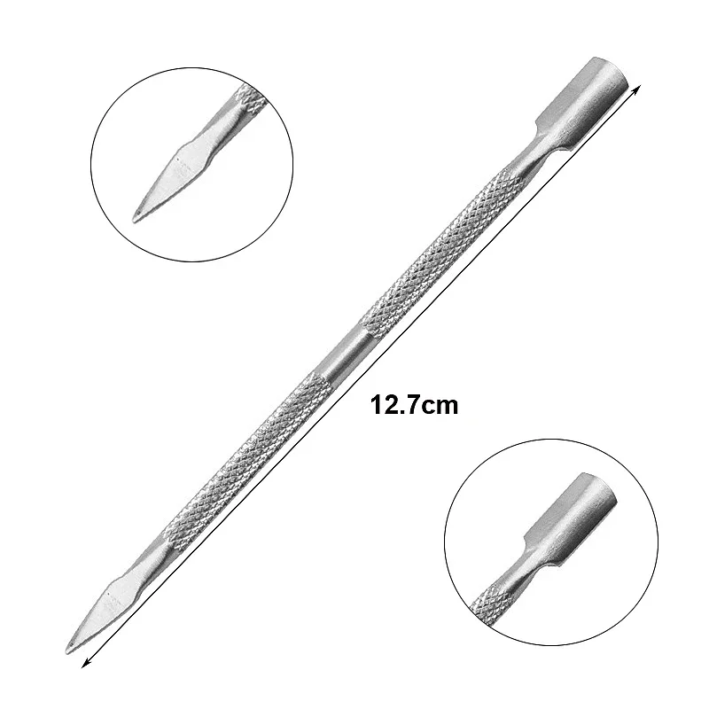 Dead Skin Stainless Steel Double-ended Cuticle Pusher Push Remover For Pedicure Manicure Nail Art Cleaner Care Tool