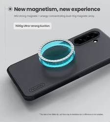 NILLKIN Magnetic Super Frosted Shield Matte PC Phone Case - High Quality Fitted Protection for Galaxy A17 5G (Black)