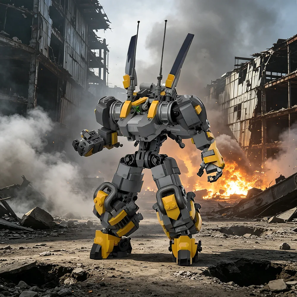 Blocchi di Costruzione MOC Robot Raider, Modello di Robot d'Armaio per Guerre Futuriste, Giocattoli Creativi per Bambini, Regali di Compleanno Fai-da-Te - immagine 6